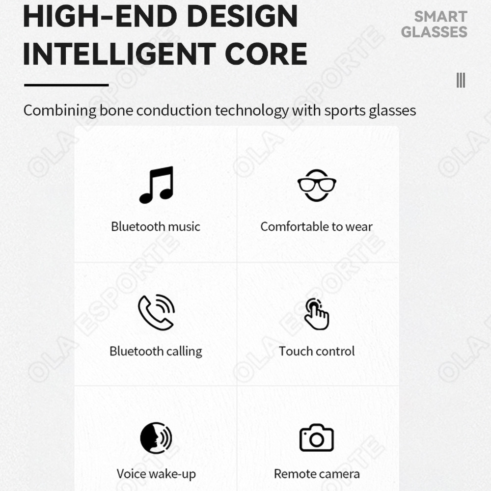 NEW Smart Glasses V5.3 Bluetoo - Esports Gaming Headset ulasan dan harga