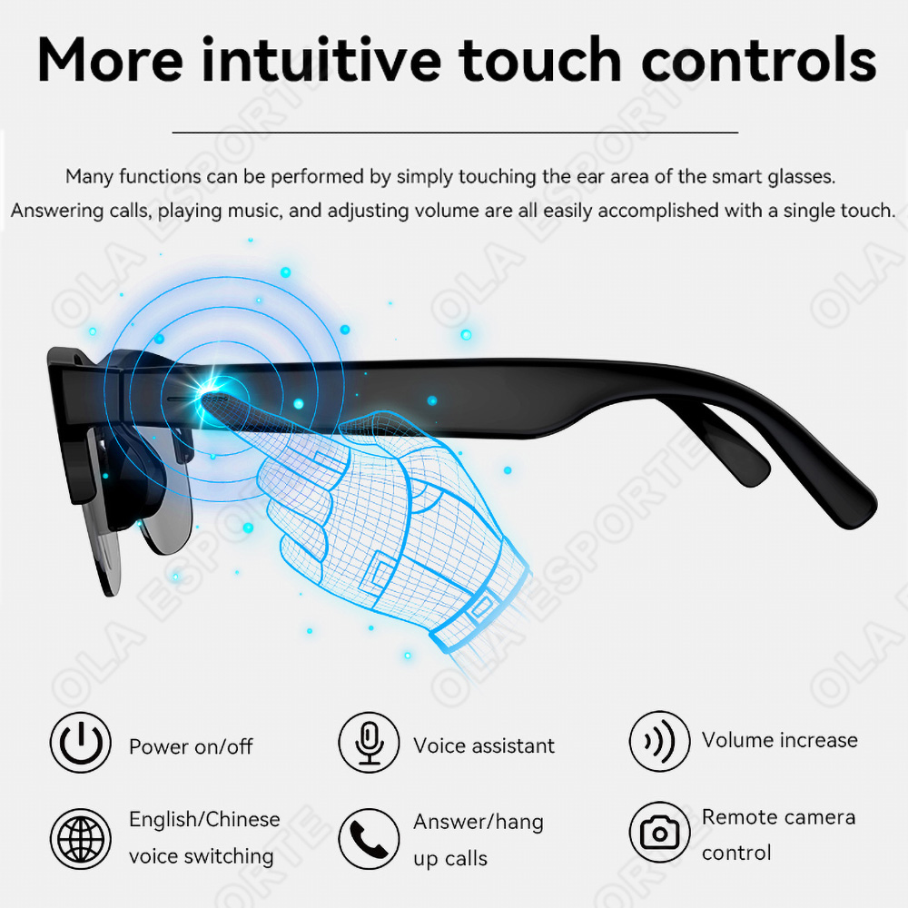 NEW Smart Glasses V5.3 Bluetoo - Esports Gaming Headset ulasan dan harga