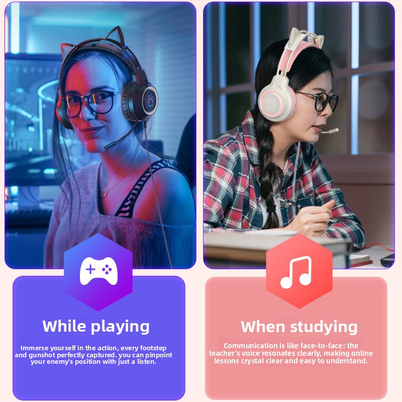LGOODVIN SY-G35 Cat Ear Wired  - Esports Gaming Headset ulasan dan harga