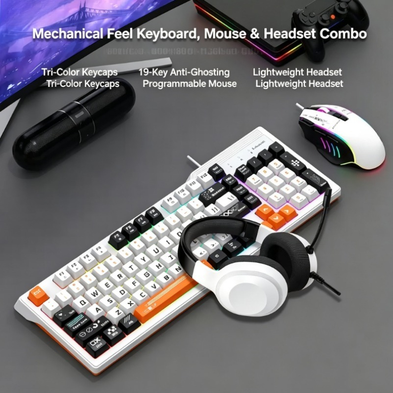 K8pro 3 In 1 Gaming Combo Wire - Esports Gaming Headset ulasan dan harga