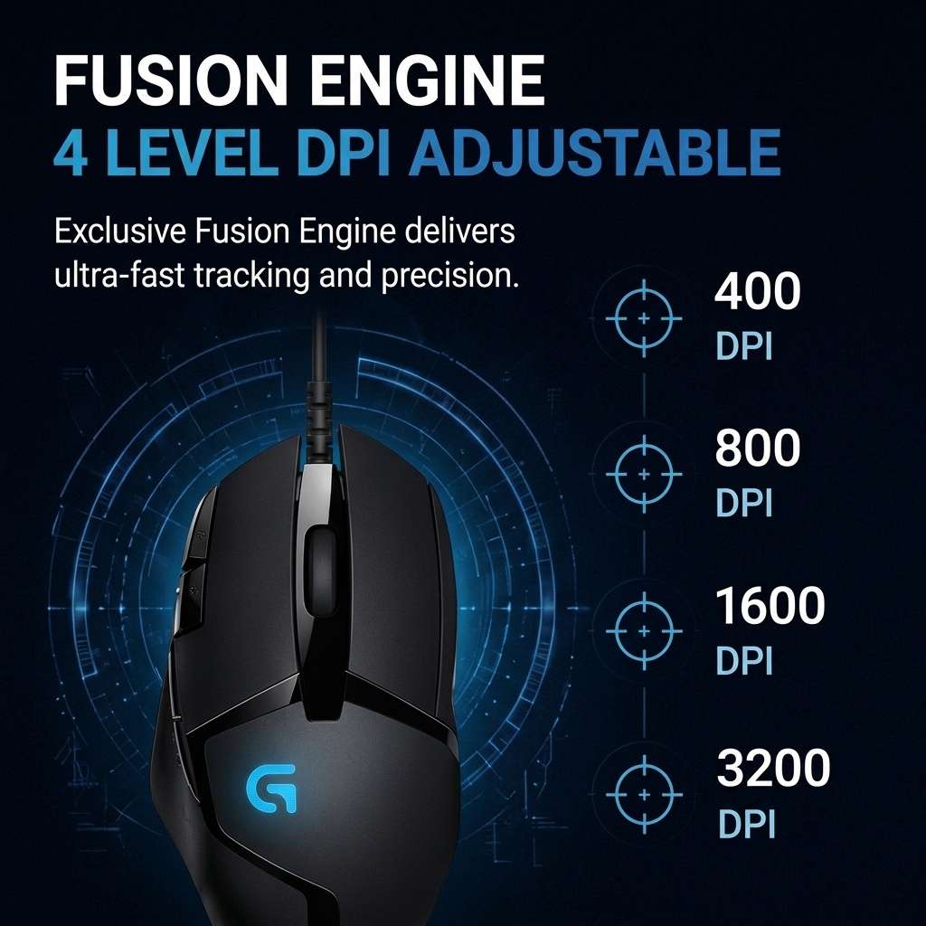 Logitech G402 Wired Gaming Mou - Esports Gaming Logo ulasan dan harga