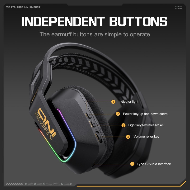 ONIKUMA GT828 Gaming Headset 4 - Esports Gaming Headset ulasan dan harga